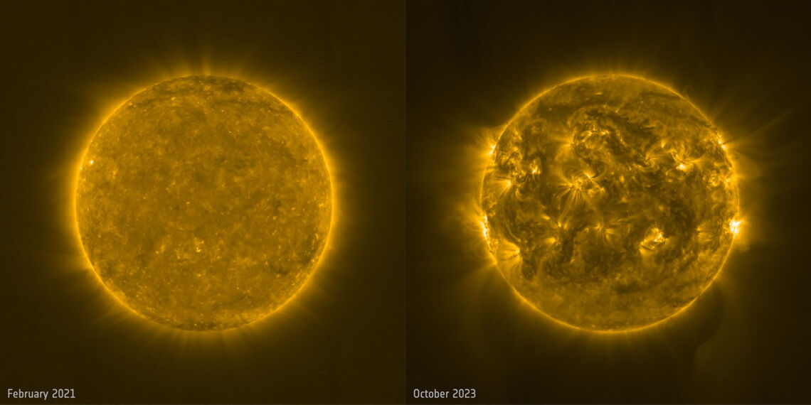 En 2020 se lanzó el laboratorio espacial para registrar a grandes distancias, desde la Tierra y desde el espacio, la actividad solar. Estas imágenes acerca de los cambios en la actividad magnética del Sol fueron registrados por el Solar Orbiter.