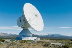 La estación de espacio profundo de Malargüe con su nueva antena.