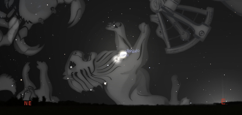 Se observa a la Luna y Venus en proximidad.
